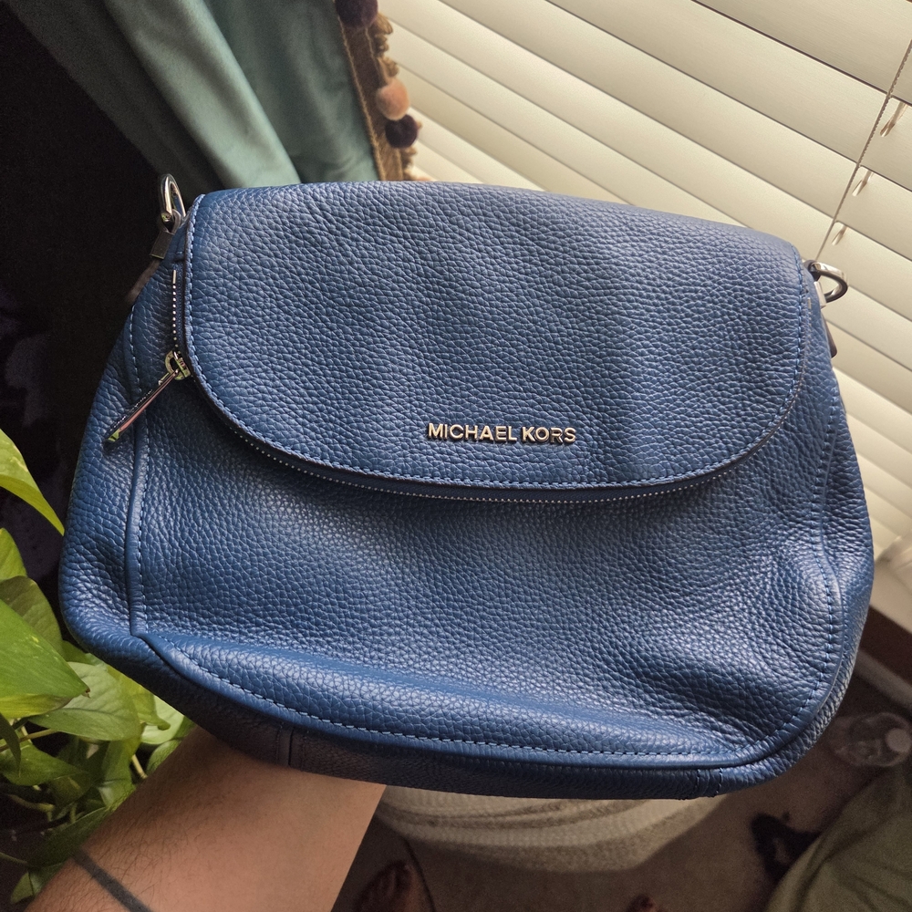Michael Kors Blue Leather Hand Bag - Picture 2 of 7